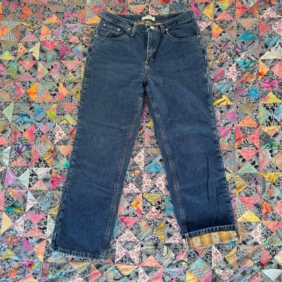 Wrangler Womens Flannel Lined Blue Jeans "Real as Wrangler" 10x30 - Picture 4 of 8